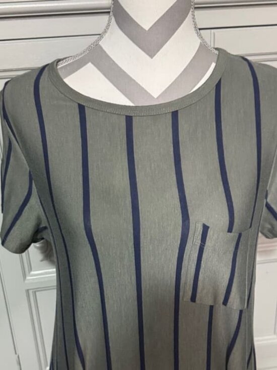 Dresses & Skirts - Striped Green and Blue Women_s